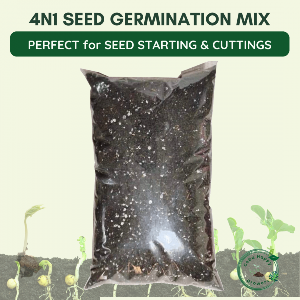 4-in-1 Seed Germination & Plant Propagation Mix – premium soil blend by Cebu Happy Growers for seeds, seedlings, and cuttings