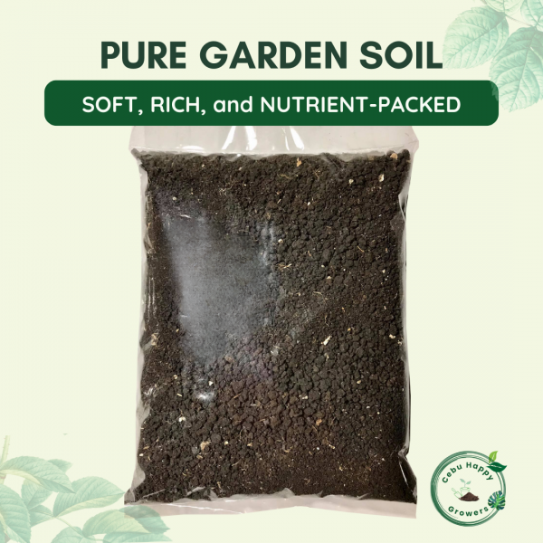 Premium Garden Soil – soft, nutrient-rich soil blend by Cebu Happy Growers for vegetables, flowers, herbs, and fruit-bearing plants