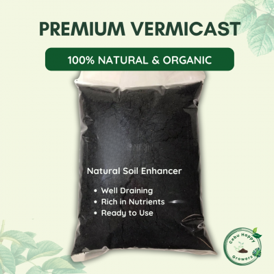 Cebu Happy Growers Premium Vermicast, natural and chemical-free soil enhancer for vegetables, fruits, flowers, and potted plants