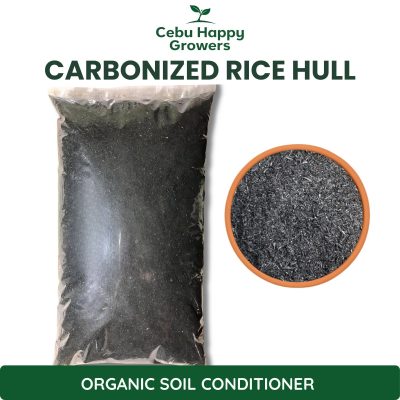 Carbonized Rice Hull – organic soil conditioner by Cebu Happy Growers that enhances aeration, moisture retention & soil fertility for healthier plants