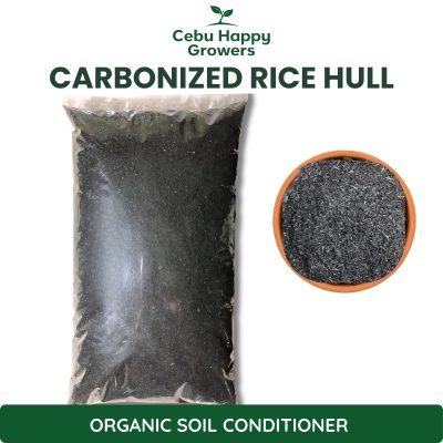 Carbonized Rice Hull – organic soil conditioner by Cebu Happy Growers that enhances aeration, moisture retention & soil fertility for healthier plants