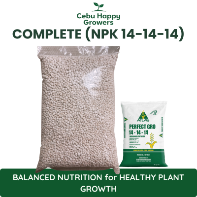 Complete fertilizer 14-14-14 balanced NPK granular fertilizer for healthy plant growth.