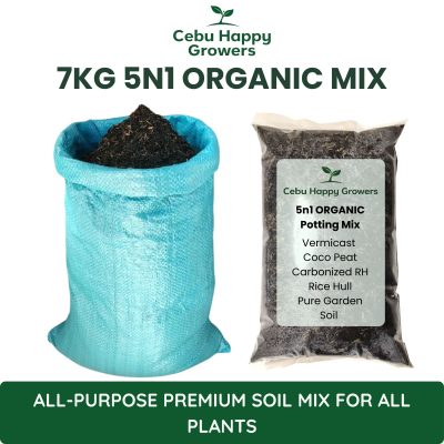 7kg 5n1 organic potting mix bulk soil blend for houseplants, vegetables, and garden beds.