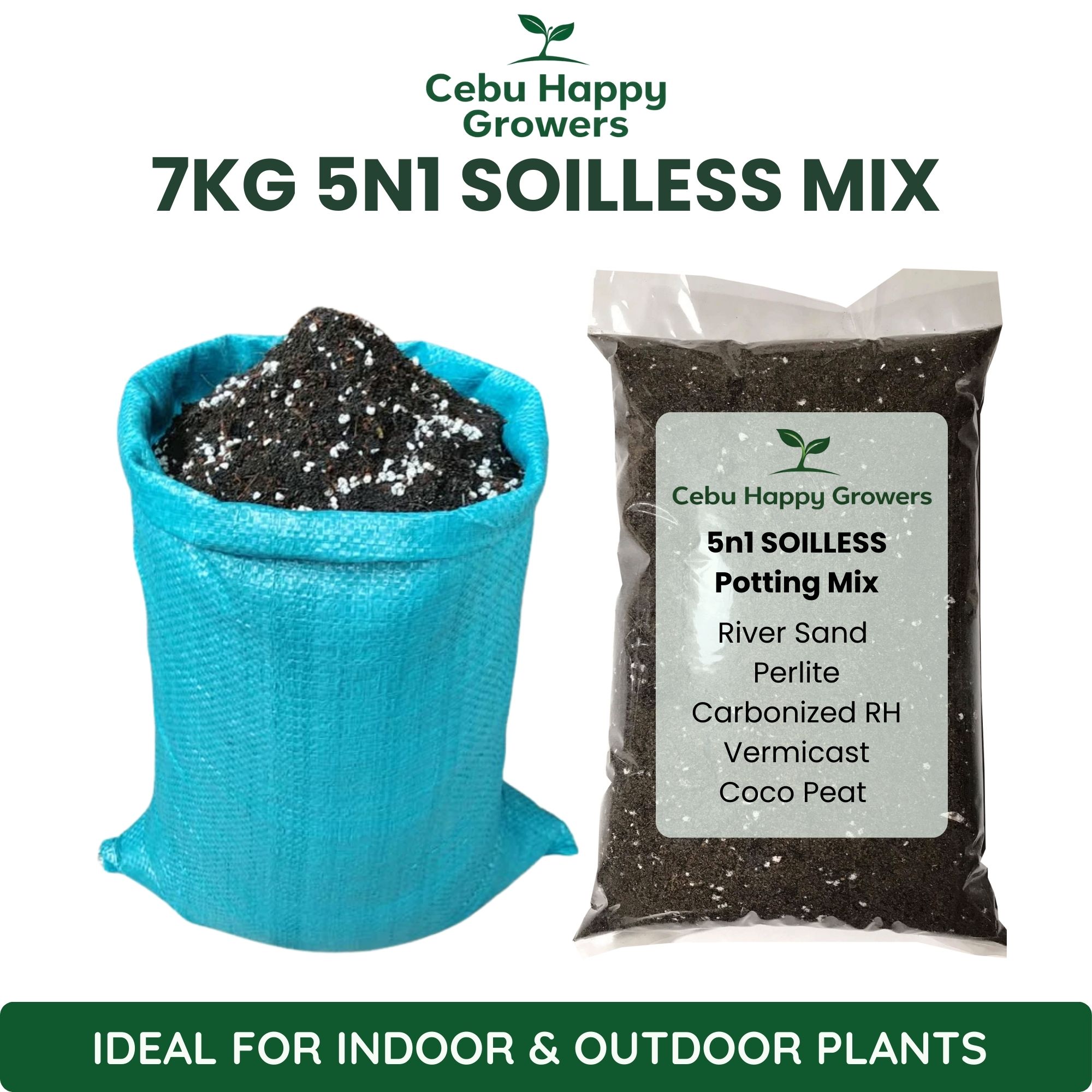 7kg 5n1 soilless potting mix bulk soil blend for succulents, bonsai, and container plants.