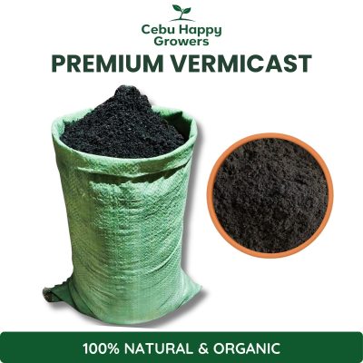 7kg premium vermicast organic earthworm castings used as soil enhancer for plants and garden soil.